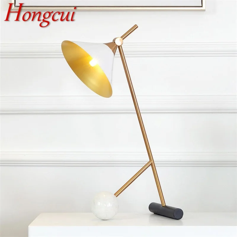 

Hongcui Modern Table Lamp Design E27 Reading White Desk Light Home Bedside LED Eye Protection For Children Bedroom Study Office