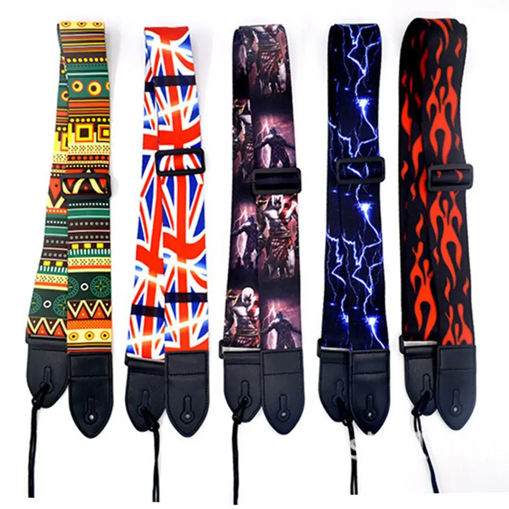 1 шт. цветной ремень для гитары из нейлона акустической электрогитары и бас