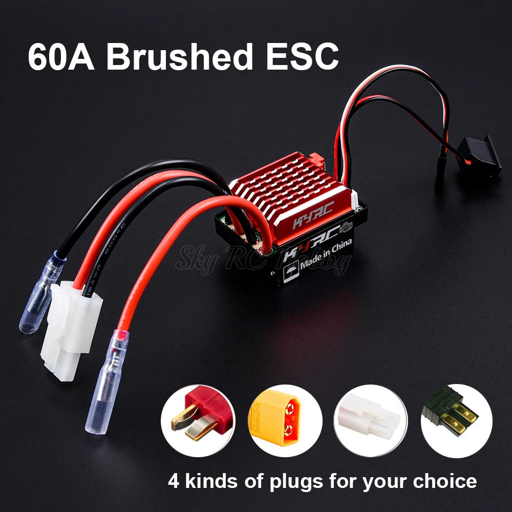 

Premium Quality 60A Brushed Motor ESC Electrical Speed Controller for 1/10 TRX4 RC Car Buggy Short Course Truck Crawler Tank