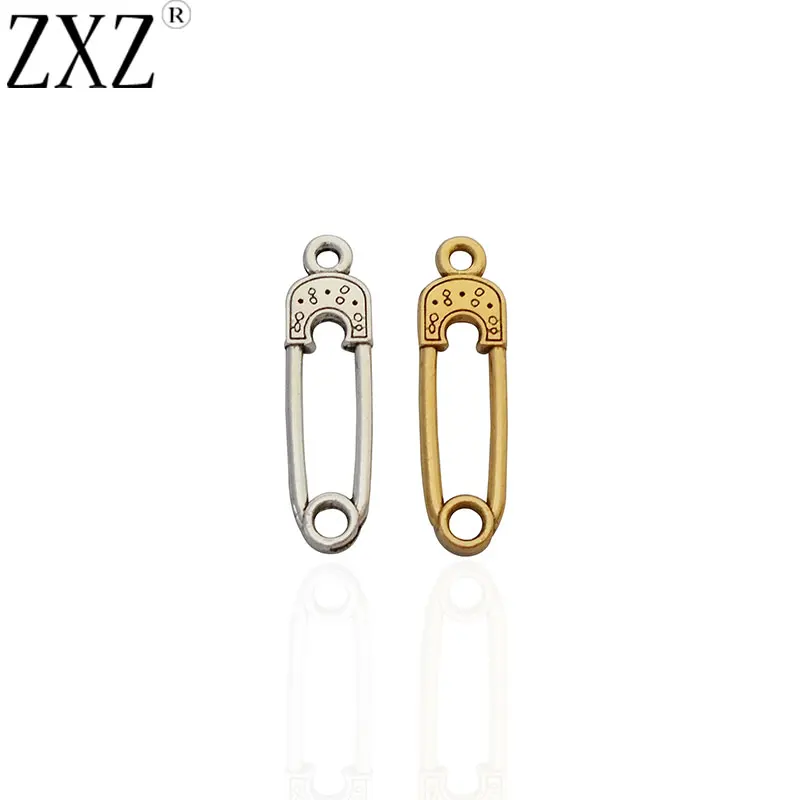 ZXZ 30 шт Античное Золото Имитация штифтов Подвески двухсторонний Бисер для браслета ювелирных изделий фурнитура 29x8мм