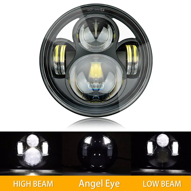 5 75 &quotсветодиодная фара 3/4 дюймов проектор мото фары для harley sportster Dyna Softail Super Glide