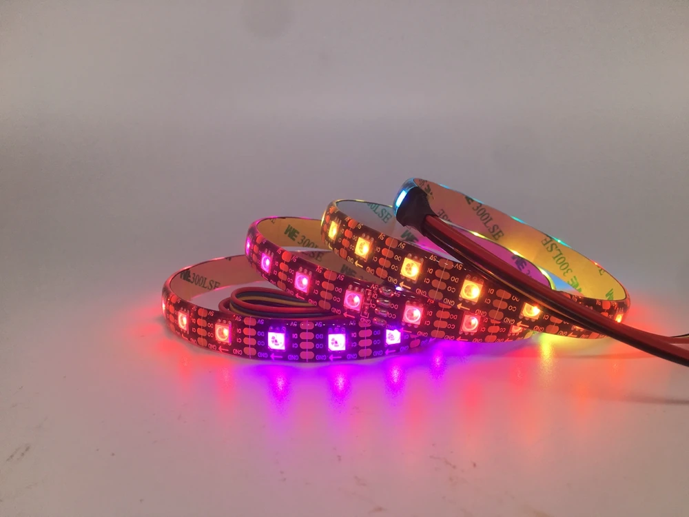 APA102 SK9822 24/30/60/72/96/144 светодиодов/Пиксели/m Smart RGB Светодиодные полосы пикселей данных и часы отдельно DC5V IP30/IP65/IP67