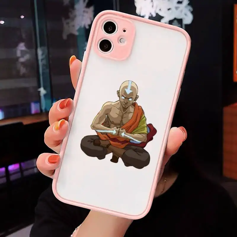 

Avatar The Last Airbender Aang anime Phone Case Matte Transparent for iPhone 7 8 11 12 s mini pro X XS XR MAX Plus cover funda