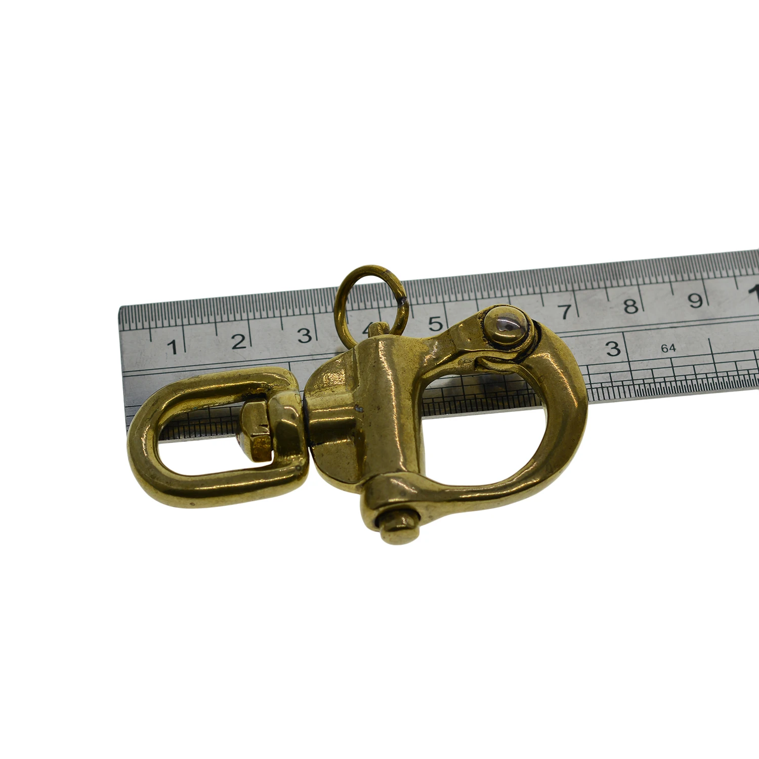 Большой шведский поворотный карабин из твердой латуни с защелкой быстросъемный