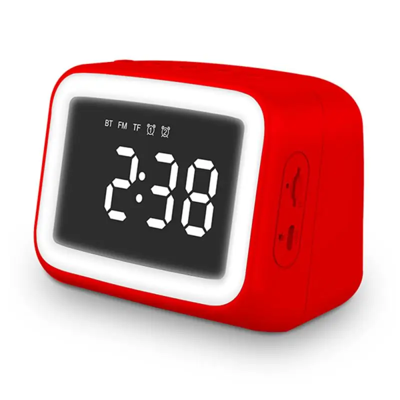 Зеркальные светодиодсветодиодный цифровые часы ночсветильник FM Bluetooth Колонка