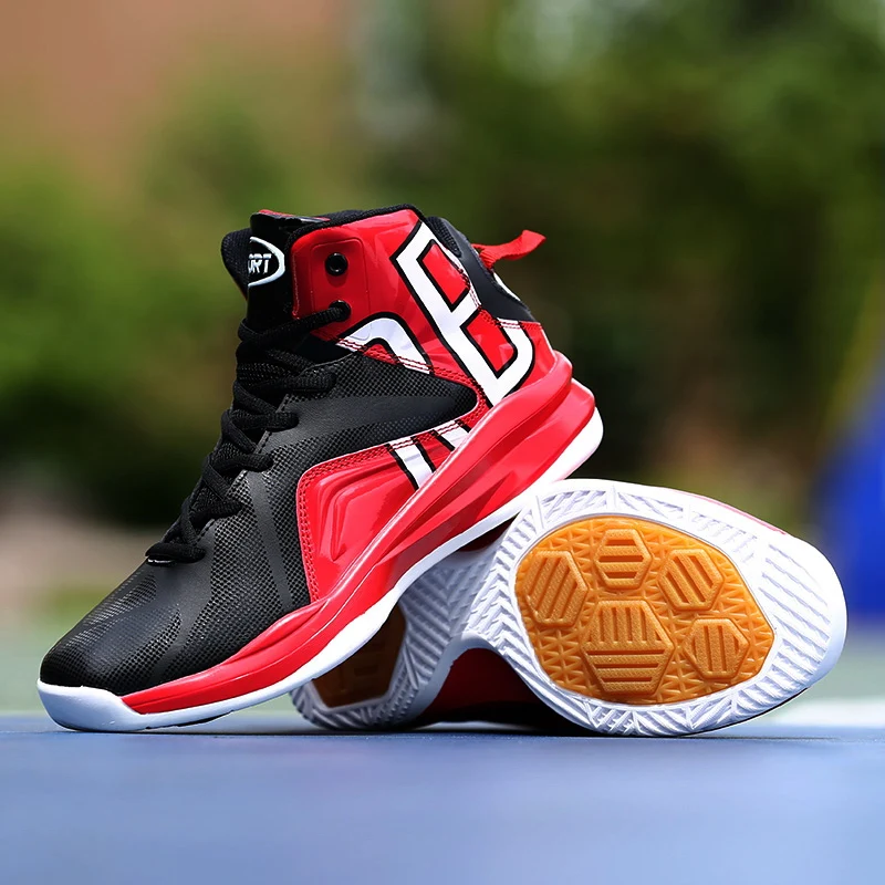 Мужские баскетбольные кроссовки с высоким берцем амортизирующие для баскетбола