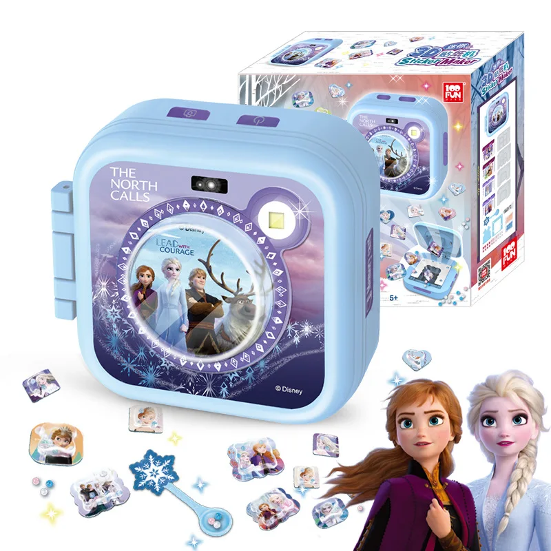 

3D машинка для изготовления наклеек «Принцесса» Disney «Холодное сердце» для 2 девочек, волшебный набор наклеек, Детские Подарочные игрушки руч...