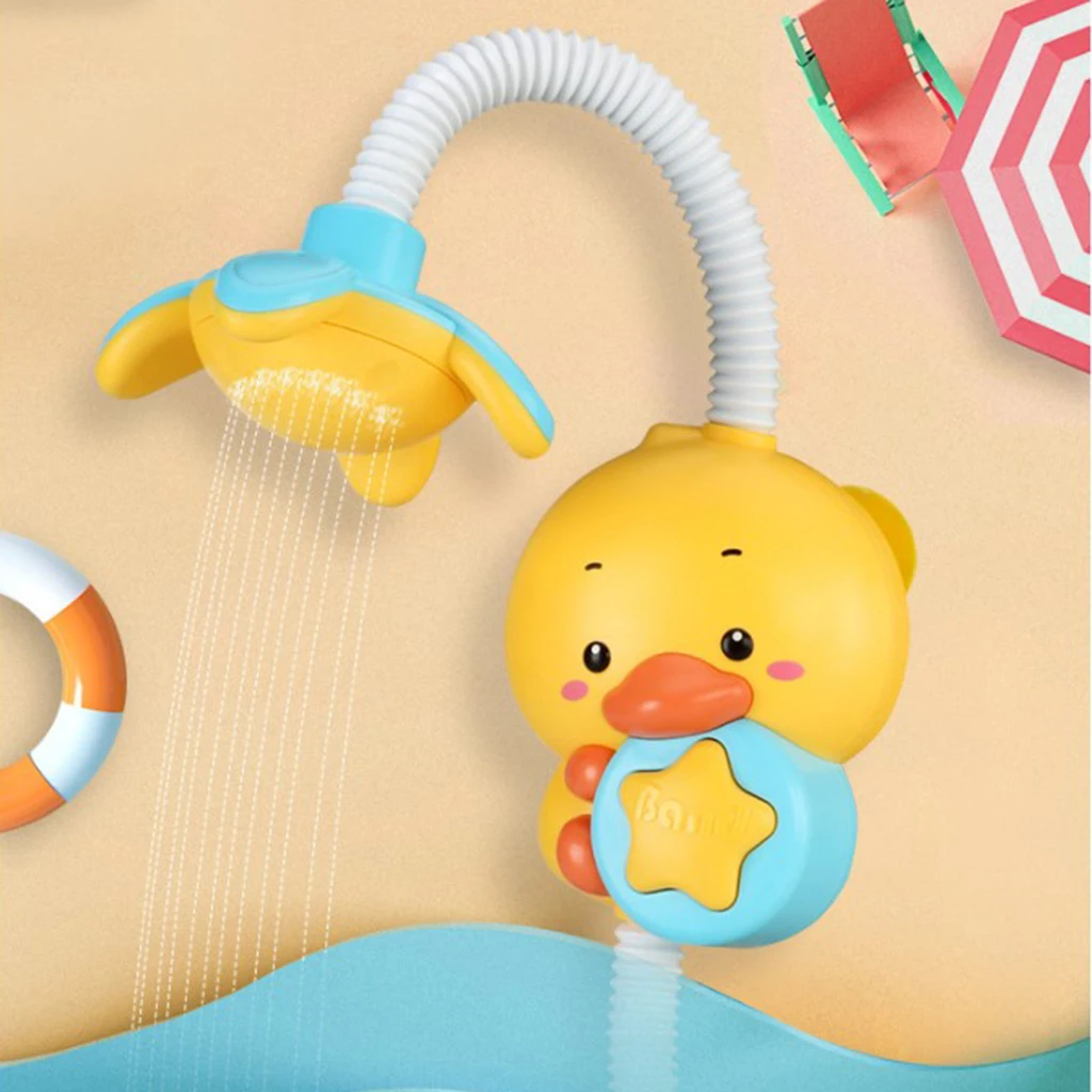 

Cute Baby Bath Little Yellow Duck Spray Toys Shower Kid's Water Tub Toys