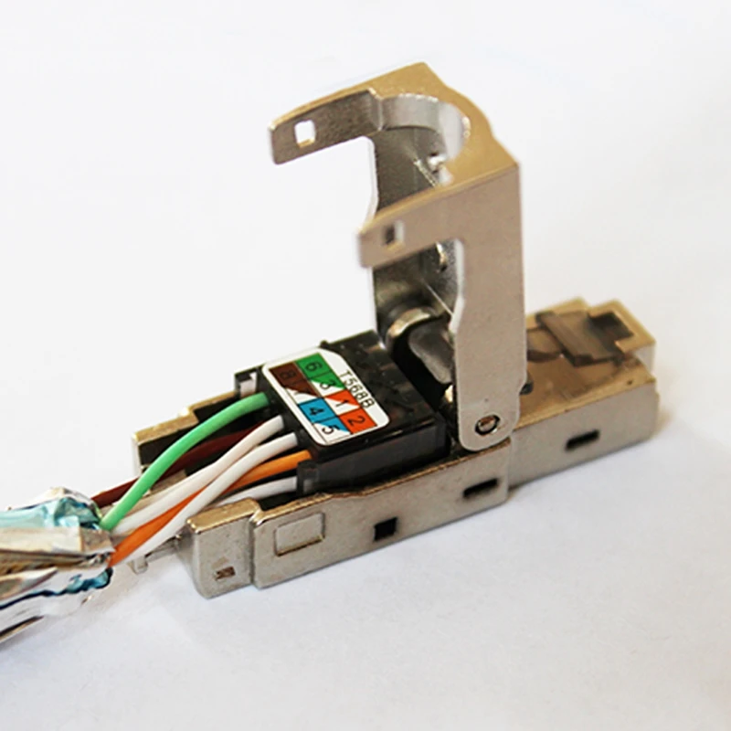 20 шт. CAT.6A RJ45 адаптер 10 Гбит/с экранированный инструмент Бесплатный обжимной