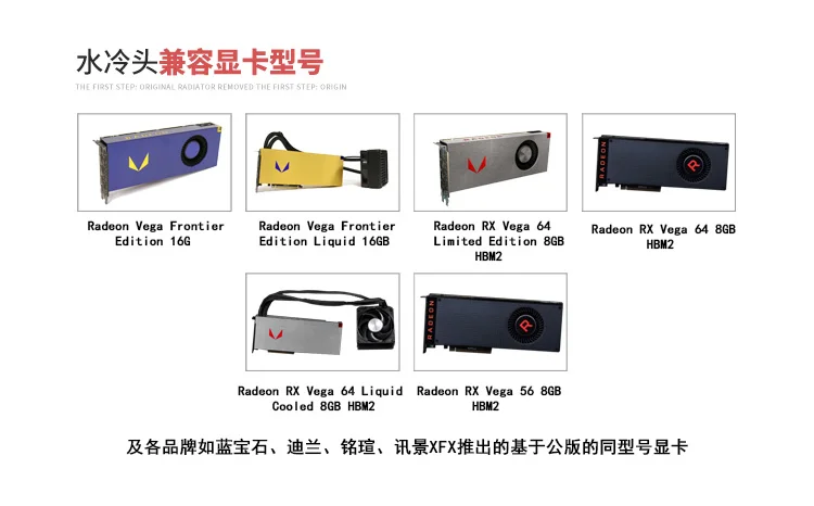 Курган полное покрытие графическая карта блок использовать для AMD Radeon RX VEGA 64/Reference Edition VEGA 56 Frontier GPU радиатор AURA