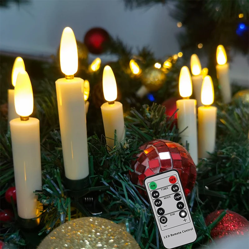 

Electric Flameless Long LED Candle Lamp Lights Amber For Wedding Party Church Decoration Height Candlestick Christmas candle