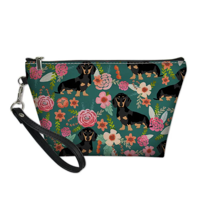 

Portable Travel Cosmetic Bag for Women Dachshund 3D Cosmetic Bags Lady Makeup Pouch Neceser Toiletry Organizer Case Pouch