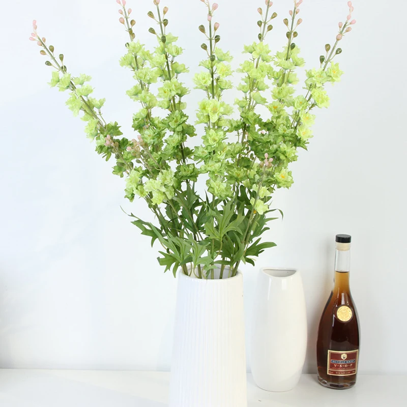 Искусственные цветы Delphinium 80 см искусственные фиолетовые орхидеи цветочные букет