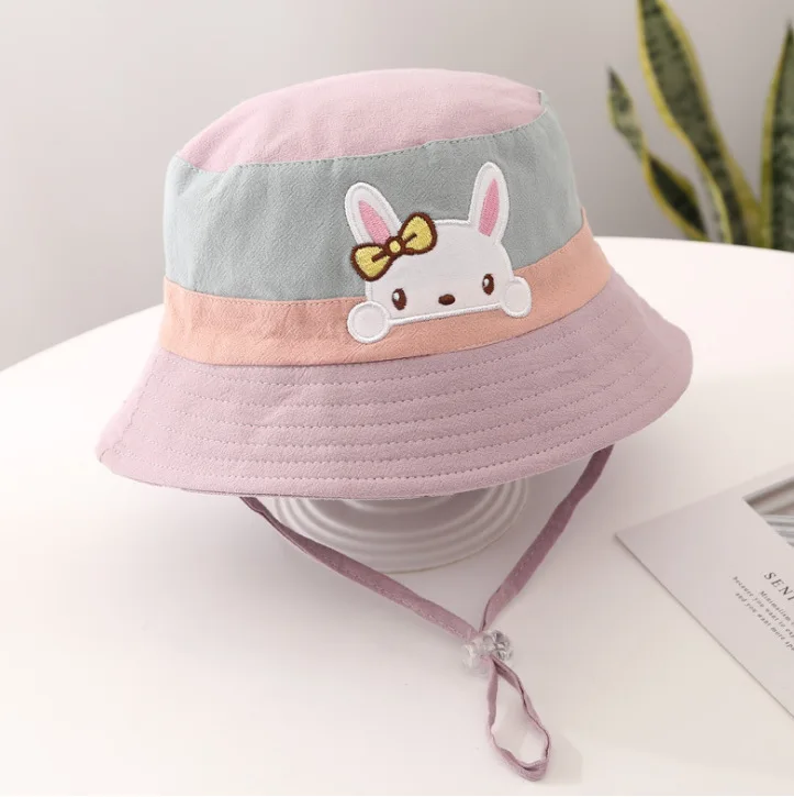 

1-3 Year Cartoon Bear Sun Cool Hat Children's Bucket Hat Child Cotton Spring Autumn Cap for Boy Child Cap Baby Girl Baby Hats