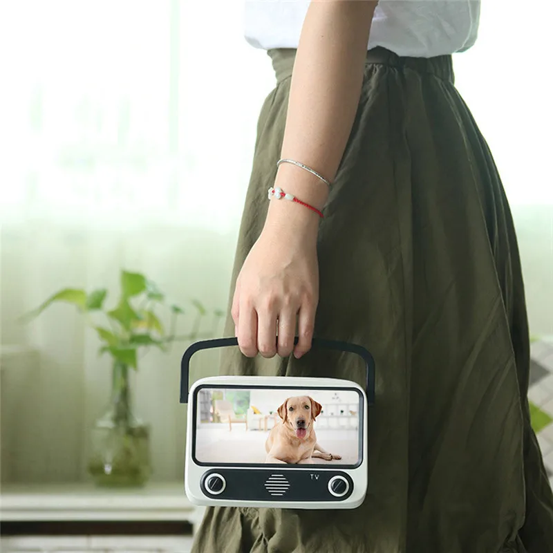 Ретро Мини Bluetooth колонка мобильный телефон фильмы ТВ держатель музыкальный плеер