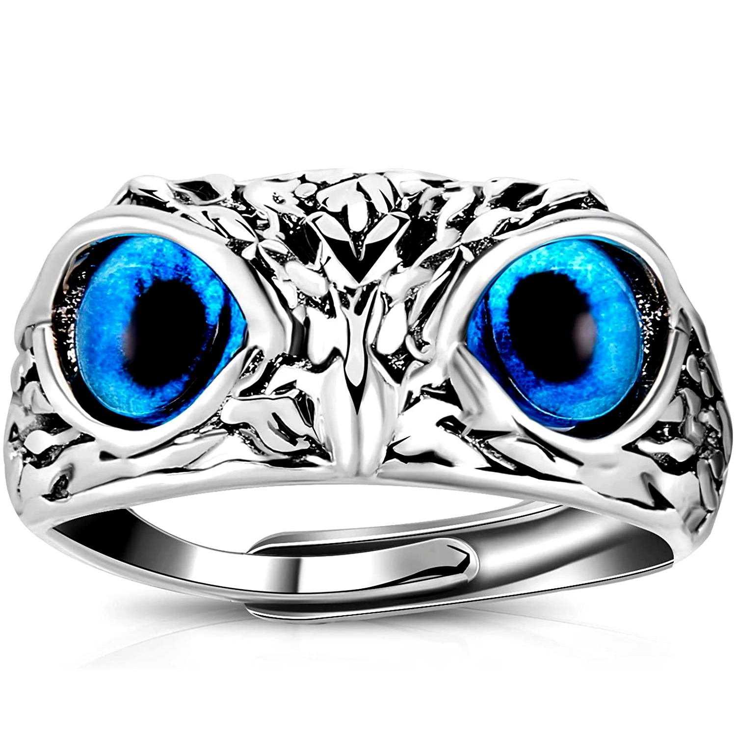 Aliexpress - Silver Owl Ring Multicolor Cat Eyes Animal Charm Vintage Rings for Men Women Ring Adjustable Opening Rings Jewelry Gifts