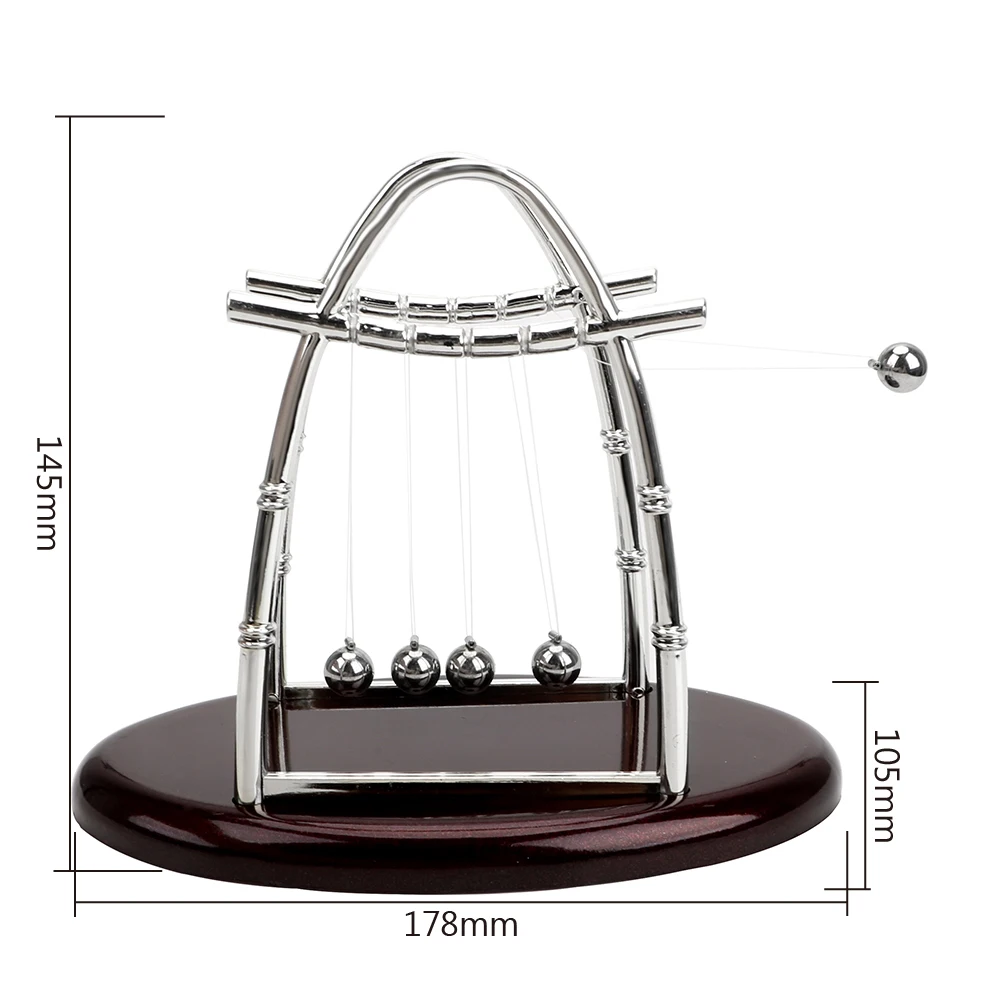 Physics Science Newtons Cradle Steel Balance Ball Home Desk Decoration Metal Pendulum Craft Educational Toy | Дом и сад