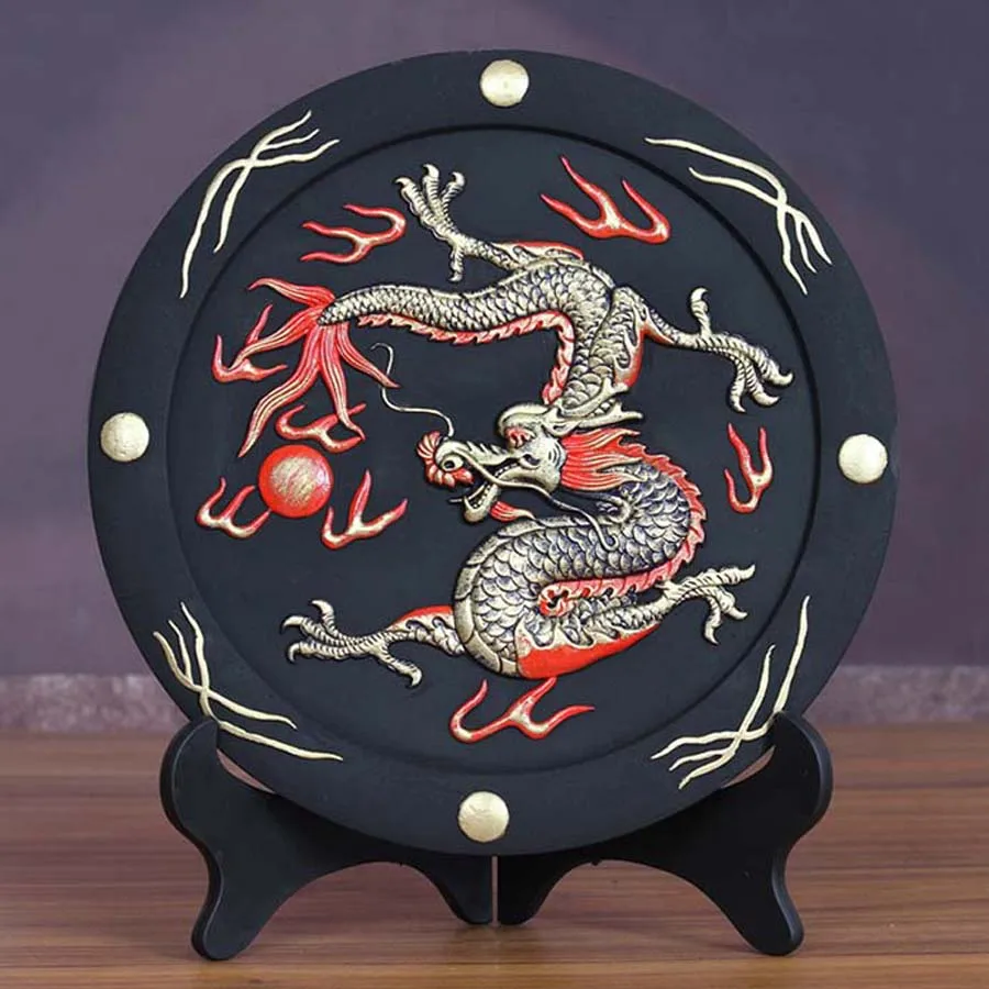 

China foreign business gift office home shop efficacious Talisman Protection royal auspicious dragon FENG SHUI Sculpture ART