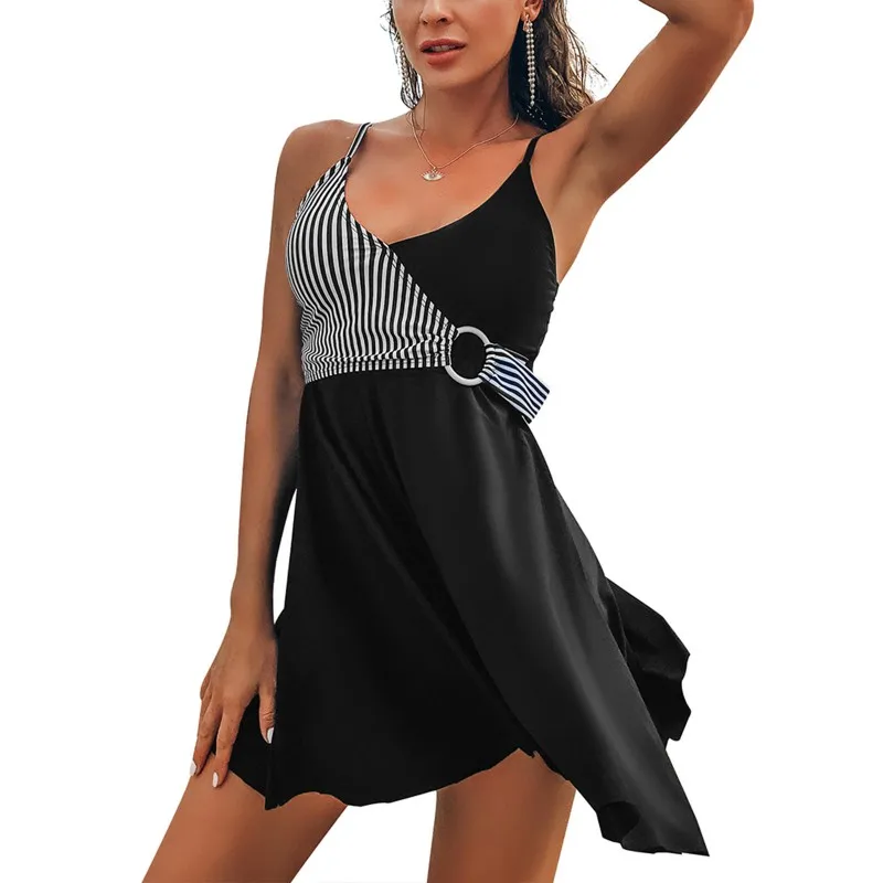 

Летняя женская Слитная юбка для плавания с нижним бельем, пляжные купальники для бассейна, купальники