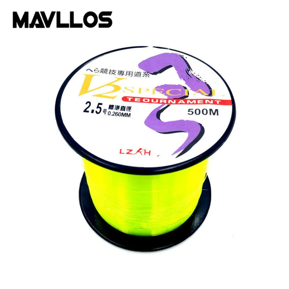 Рыболовная нейлоновая леска Mavllos 500 м однонитевая рыболовная #0 4 #10 для ловли карпа