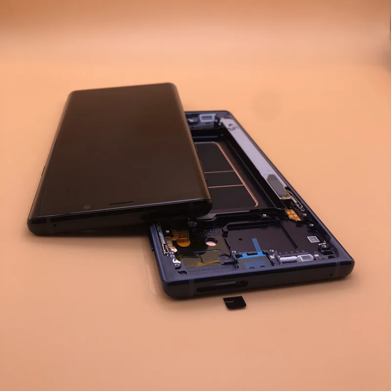 Супер AMOLED 6,4 ''lcd с рамкой для SAMSUNG GALAXY Note 9 Note9 N960D N960F дисплей кодирующий преобразователь сенсорного экрана в сборе