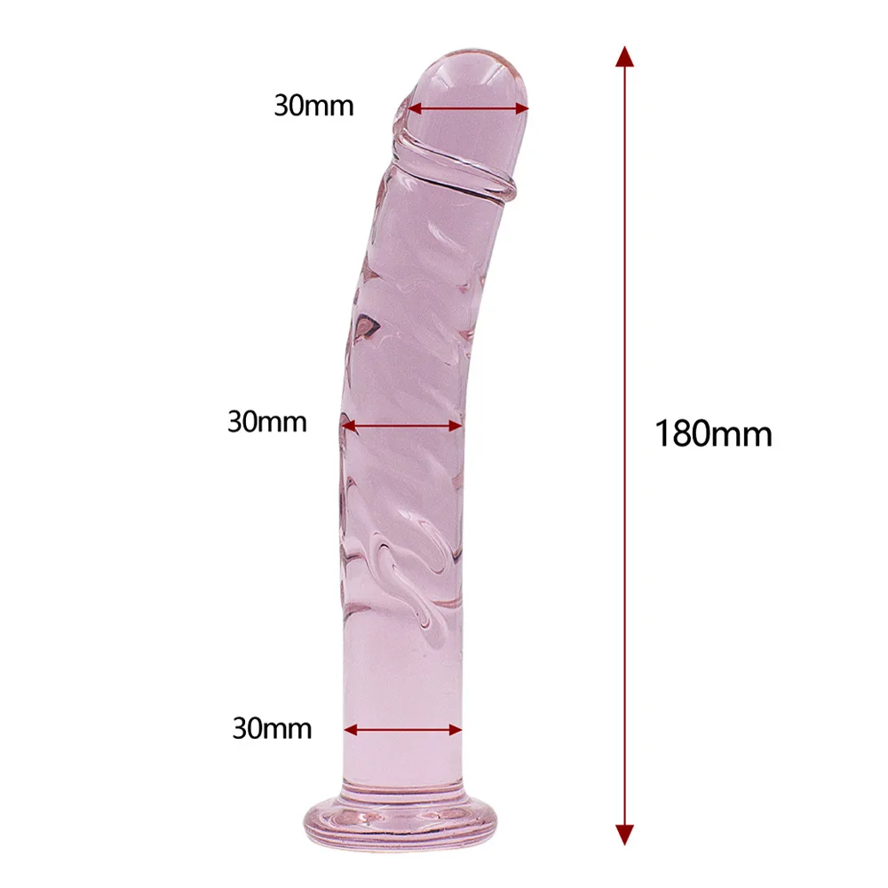 Большой хрустальный стеклянный фаллоимитатор искусственный пенис
