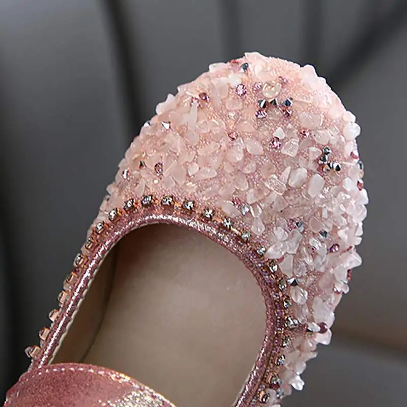 

Children Girl Leather Shoes Child Girls Princess Spring Autumn Shoes Chaussure Enfants Sandals Party Sequins Dance Shoes
