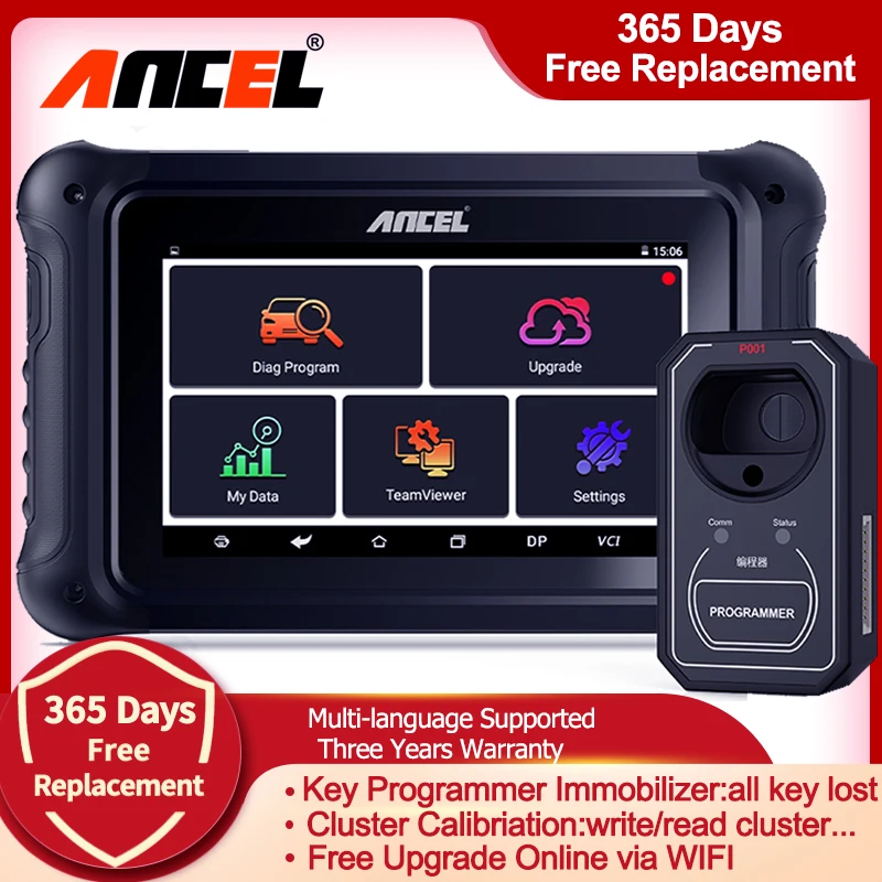 Программатор ключа ANCEL DP500, иммобилайзер, кластер калибра, профессиональный чип EEPROM, Автомобильный сканер для считывания, OBD2 диагностические инструменты - изображение