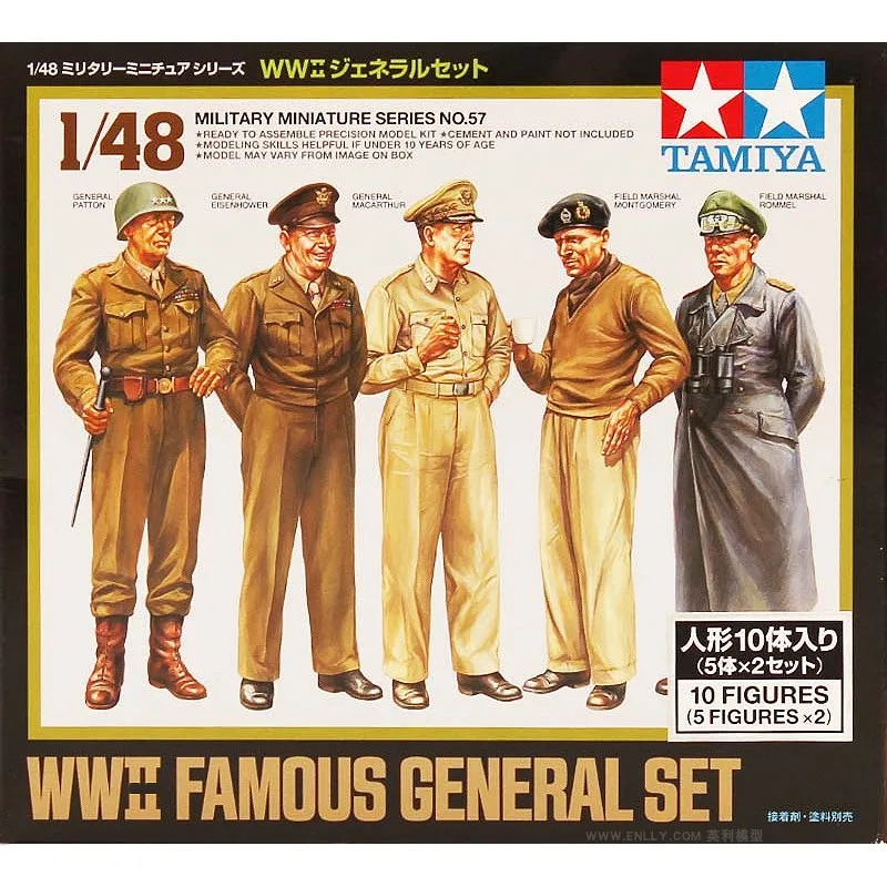 

Tamiya пластиковая сборка модель 1/48 знаменитые генералы и солдаты Второй мировой войны Набор для сборки на 5 человек DIY Набор 32557