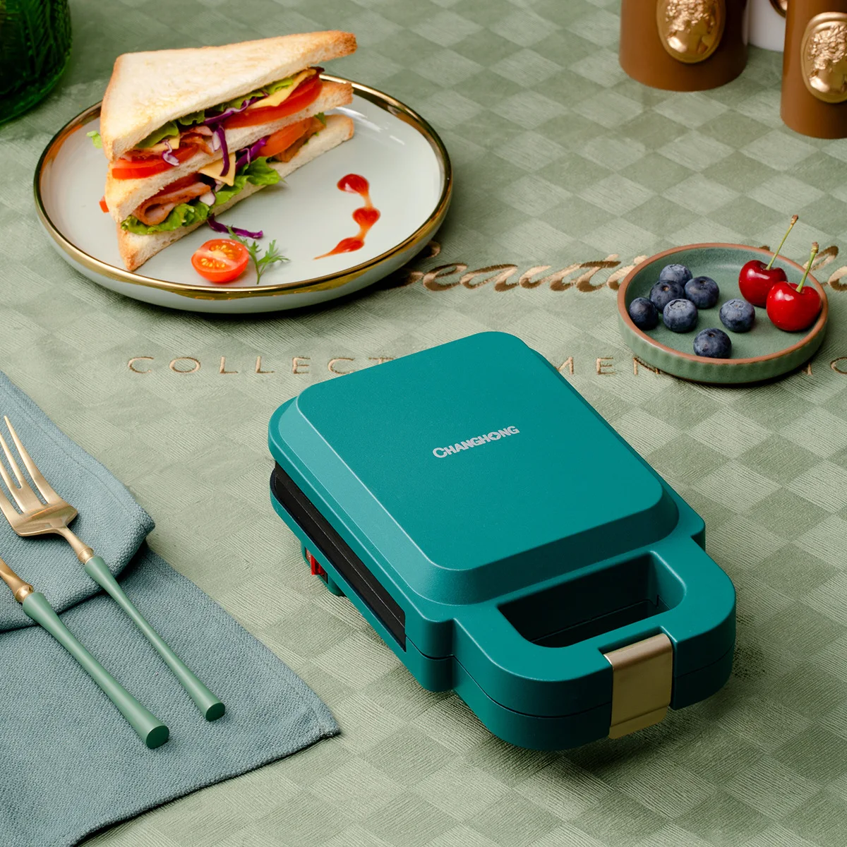 600 Вт электрическая машина для приготовления вафель Железная сэндвичей