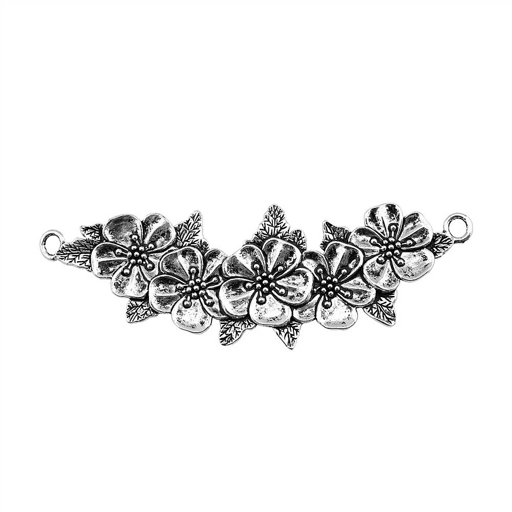 

1pcs Branch Flowers Connector Charms Pendant Big Flower Branch Charms For Jewelry Making Flower Branch Connector Pendant 113mm