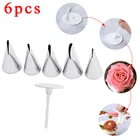 6 шт Набор насадок для украшения торта Крем Для глазировки Fondant (сахарная) патрубок 