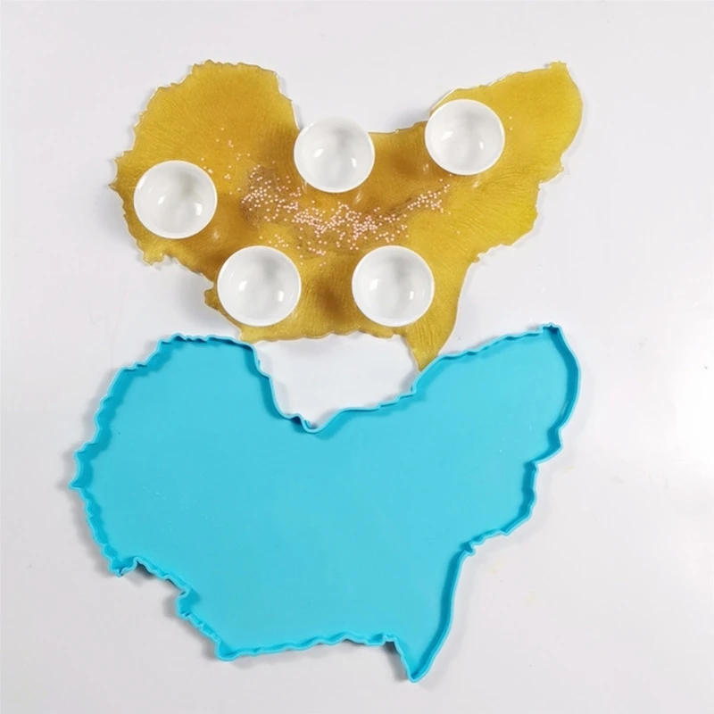 

Africa Map Tray Coaste Epoxy Resin Mold Cup Mat Casting Silicone Mould DIY Crafts Jewelry Placemat Plate Decoration Making Tools