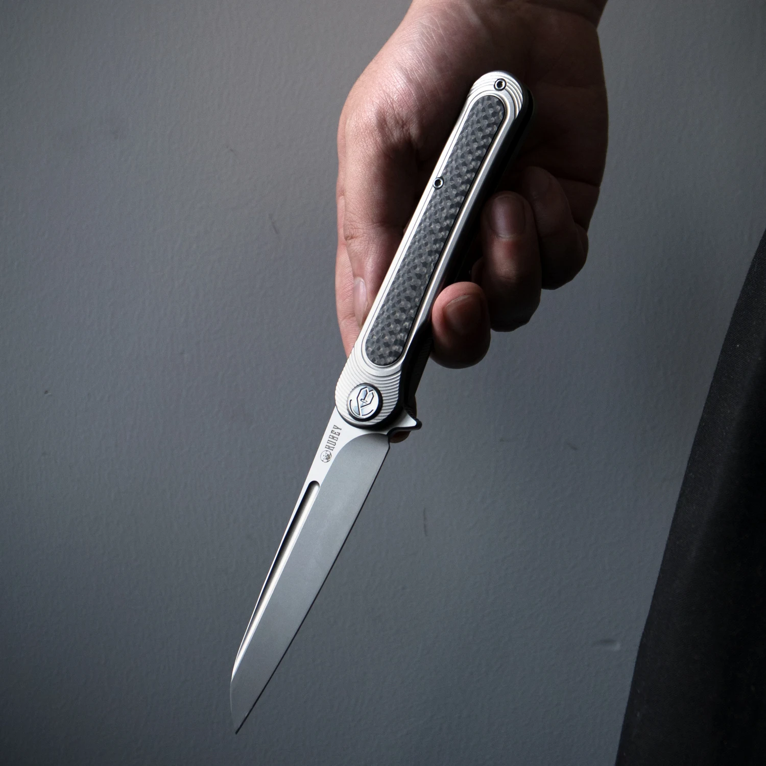 

Kubey New Dandy KB247 Folding Pocket Knife S30V Blade Steel Gentle Titanium Carbon Fiber Inlay Handle for Everyday Carry