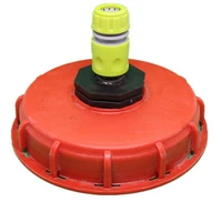 plastic ibc tank cover lid bung adapter with water injection connector plug ball valve leakproof and dustproof pipe