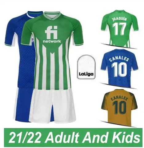 

21 22 JOAQUIN soccer jerseys FEKIR CANALES B.IGLESIAS Football Jersey 2021 2022 BetisES Men's kids kit shirt