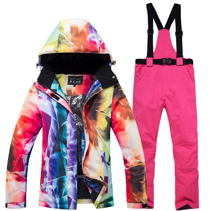 

Gear New Ski Suit Women Windproof Waterproof Breathable -30 Degrees Cold Resistant Warm Snowboard Jacket Pants Ski Jacket Women