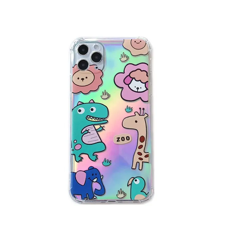 Чехол для iPhone X с лазерной картой Zoo 6 6s 11 Pro Max Модный чехол SE2020 Xr Xs MAX мягкий 8