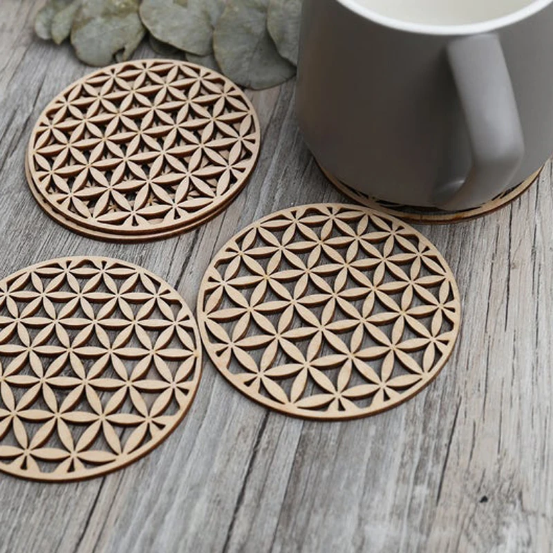 Подставка для напитков в виде цветка жизни|Коврики и подложки| |