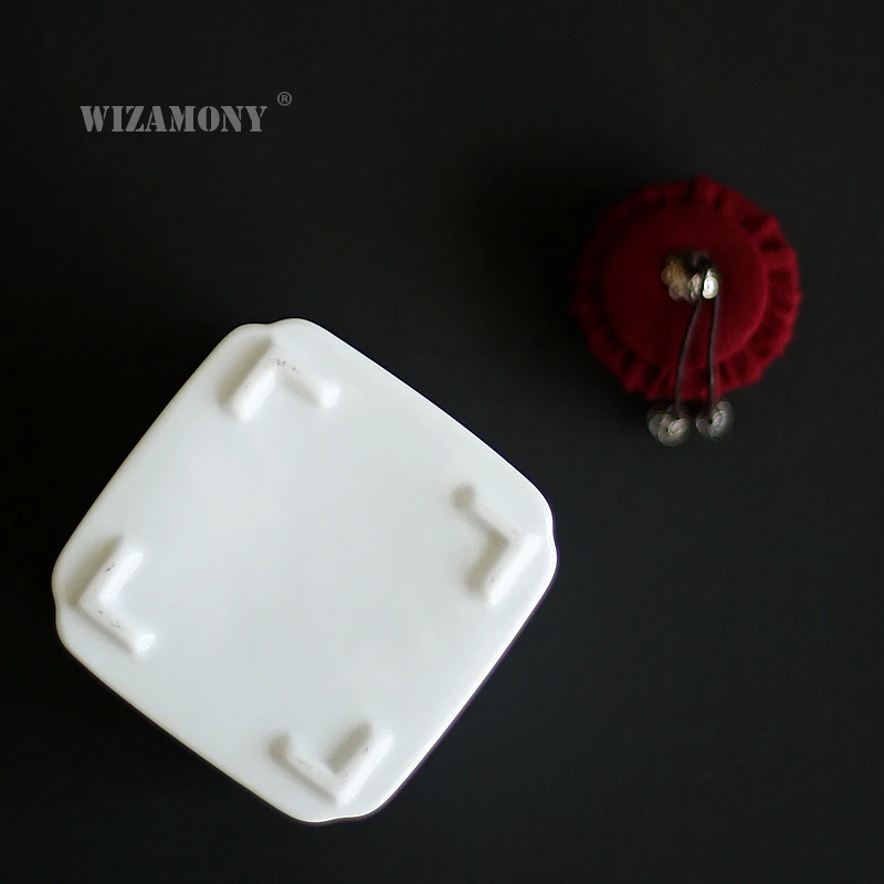 WIZAMONY китайский чай caddy красная крышка небольшой необработанный керамический