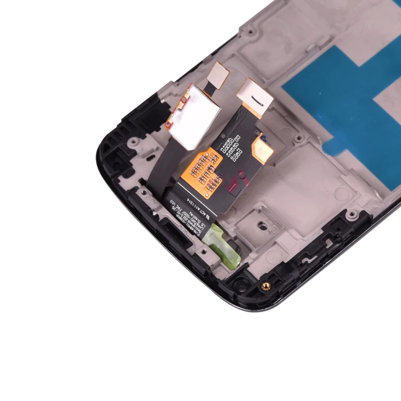Черный сенсорный ЖК экран с дигитайзером в сборе рамкой для LG E960 Google Nexus 4 LCD 7