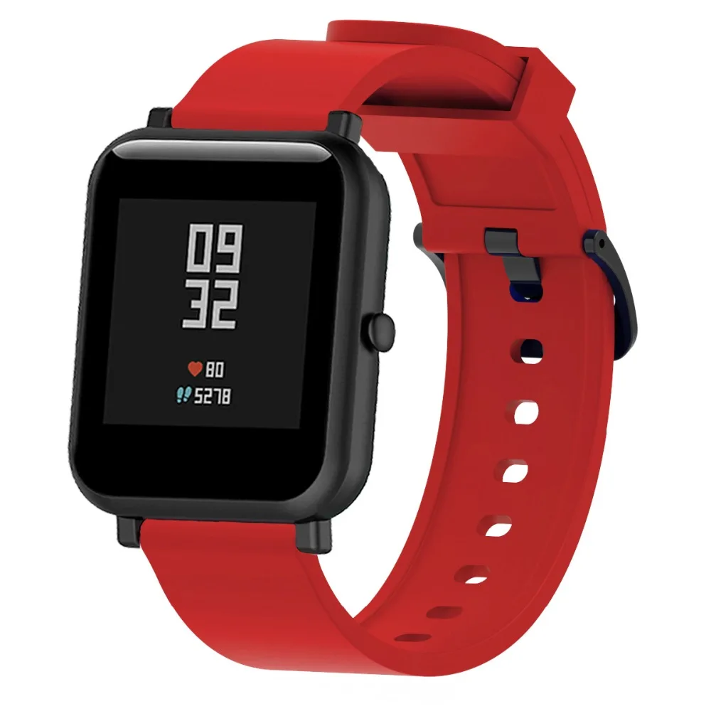 Silicone band For Xiaomi Huami Amazfit GTS GTR 42mm Bracelet for Huami Amazfit Bip Bit Pace Lite Wrist Strap 20mm Watchband
