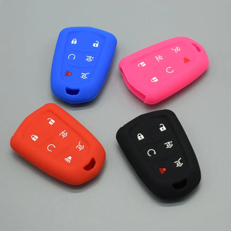 Набор силиконовых чехлов для автомобильных ключей комплект Cadillac Escalade ESV XTS ATS CTS SRX