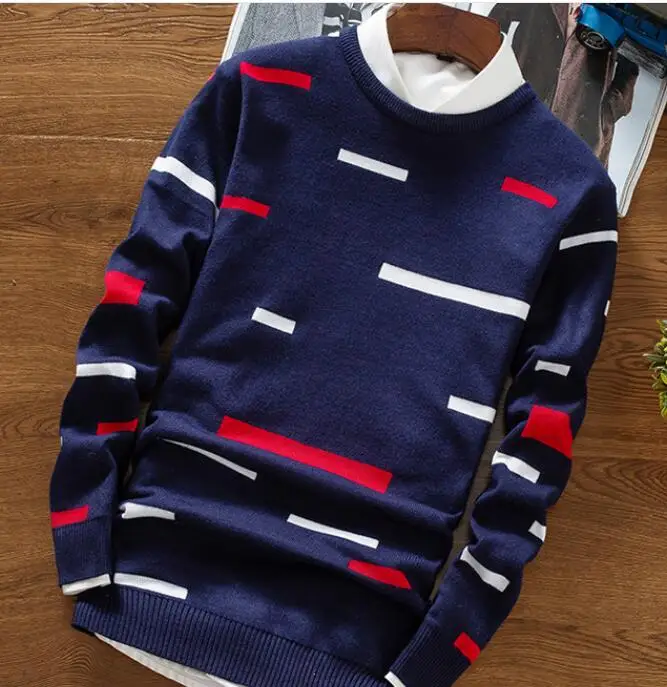 2021 модный кашемировый свитер для мужчин мужские осенне-зимние теплые толстые