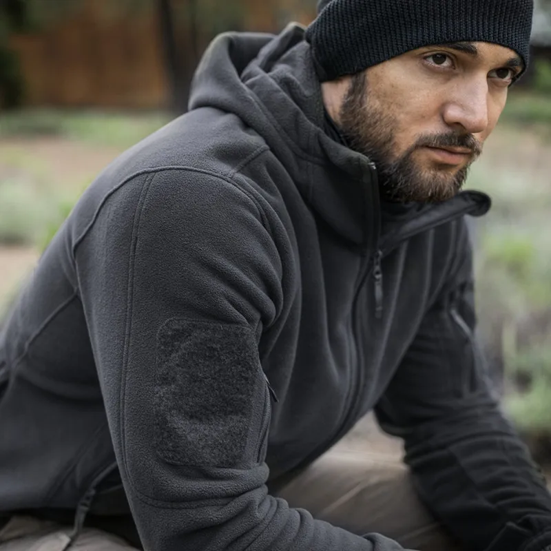 

Men Winter Thermal Fleece US Military Tactical Jacket Outdoors Sports Hooded Coat Hiking Hunting Combat Camping Army Soft Shell