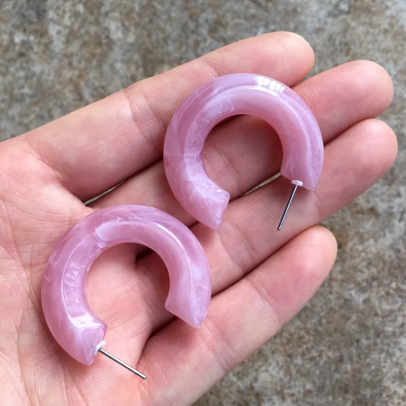 UJBOX большая акция японский корейский акриловые узор из смолы серьги для женщин и