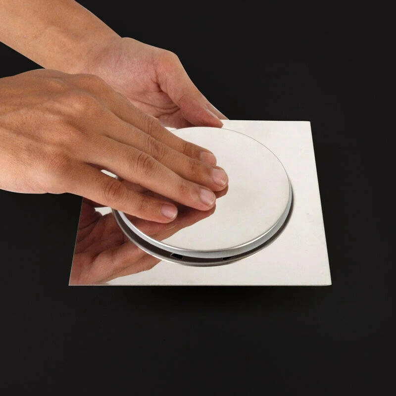 

1 Pcs Press-Type Floor Drain Pedal Type Floor Drain 10X10cm & 1 Pcs Dry Food Dispenser Divided Sealed Storage Tank