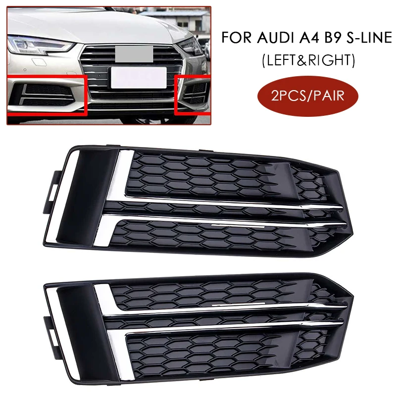 Пара A4 передний бампер автомобиля туман светильник решетка гриль Накладка для 2016
