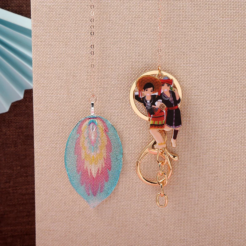 Национальный стильный брелок dream leaf кольцо для ключей креативное металлическое