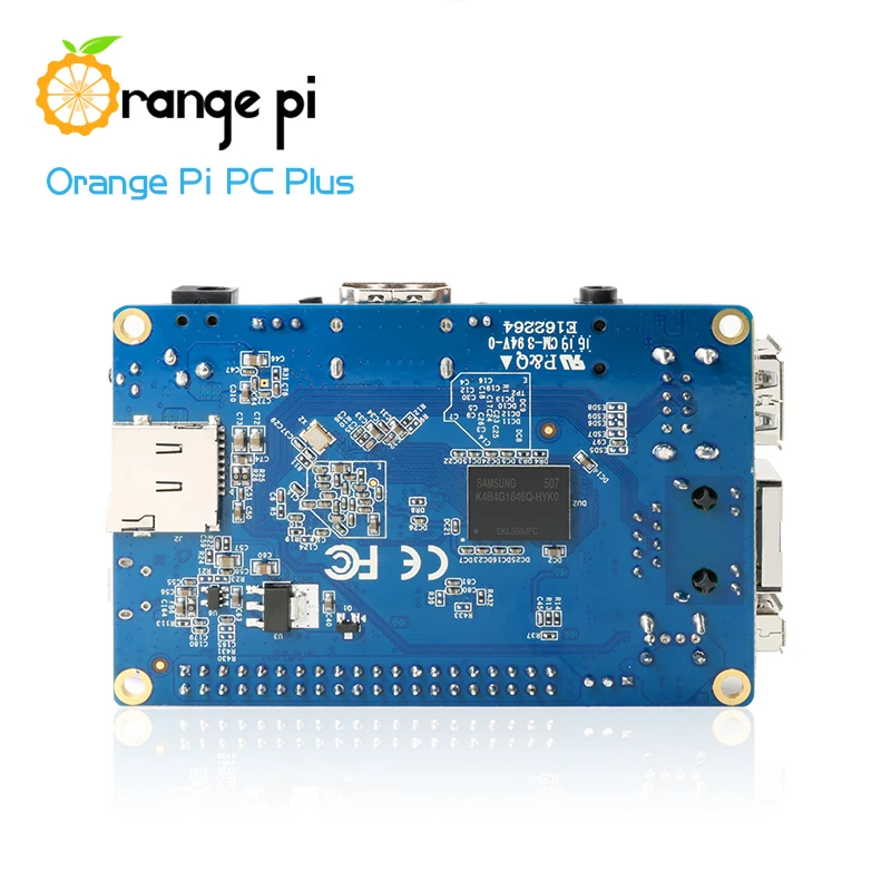 Orange Pi PC Plus RAM 1G with 8GB Emmc Flash Mini Open-Source Single Board Support 100M Ethernet Port/Wifi/Camera/Hdmi/IR/MIC | Компьютеры